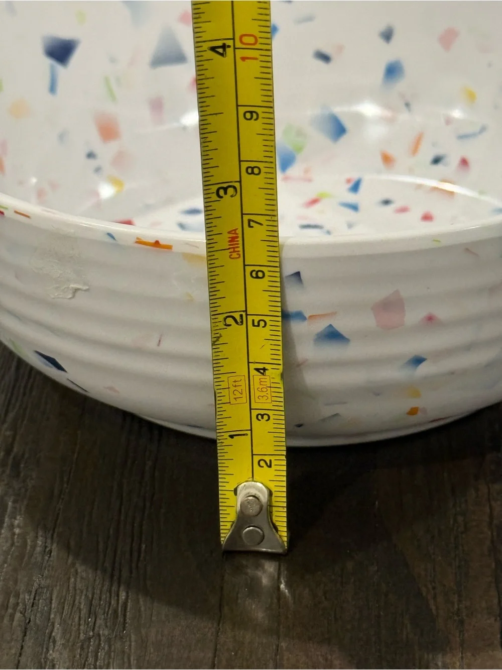 Nautica Set of 4 Home White Confetti Colorful Pattern Melamine Bowls New